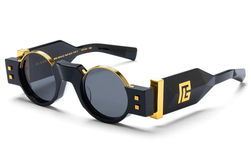 Balmain Olivier II 167A  LTD EDT 241/500 black gold/grey lens