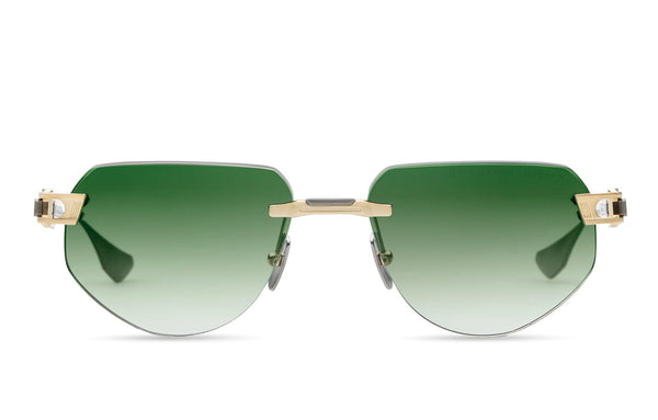 Grand Imperyn DTS164-A-02 white gold antique silver/green gradient lens