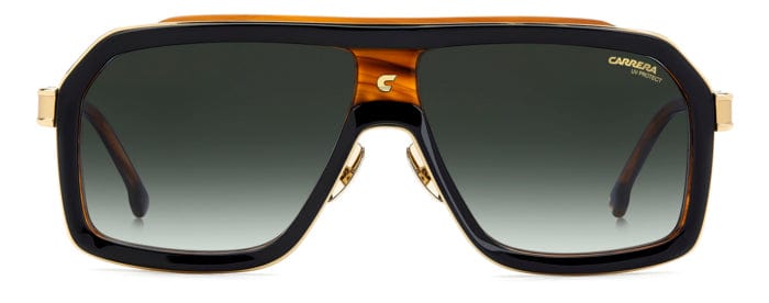 CARRERA 1053/S /TI 37N/9K black horn/green gradient lens