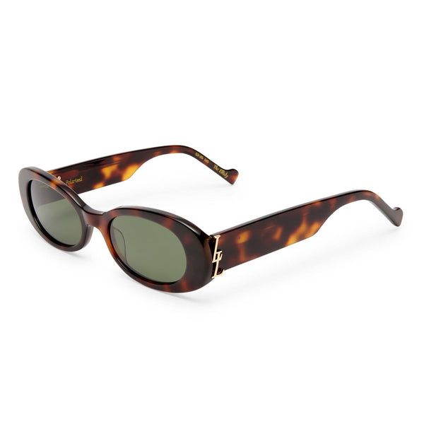 The Ellidy 2431797 dark tortoise/green mono polarised lens