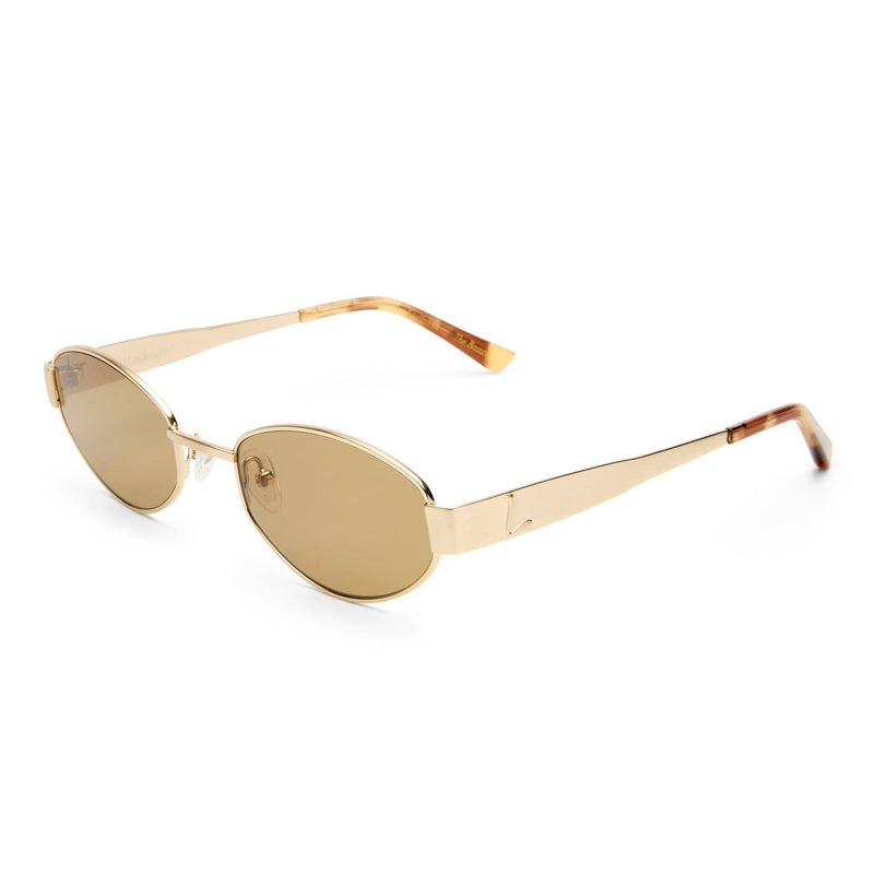 The Boston 2531805 brushed gold/sage tint lens
